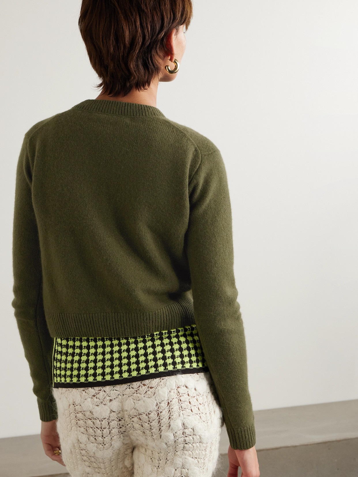 The Elder Statesman Cashmere Sweater In Green