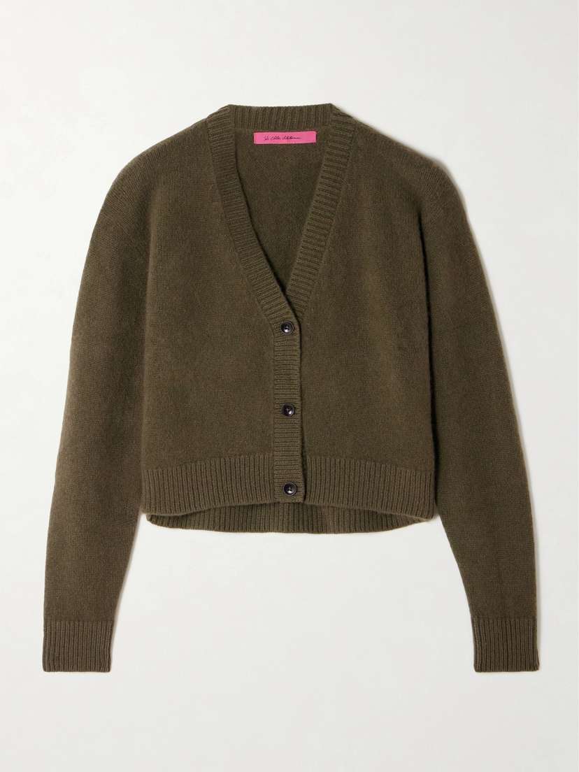 The Elder Statesman Cashmere Cropped Cardigan
