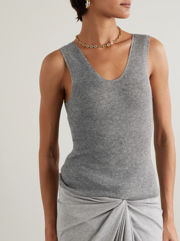 The Elder Statesman Delicash cashmere and silk-blend tank