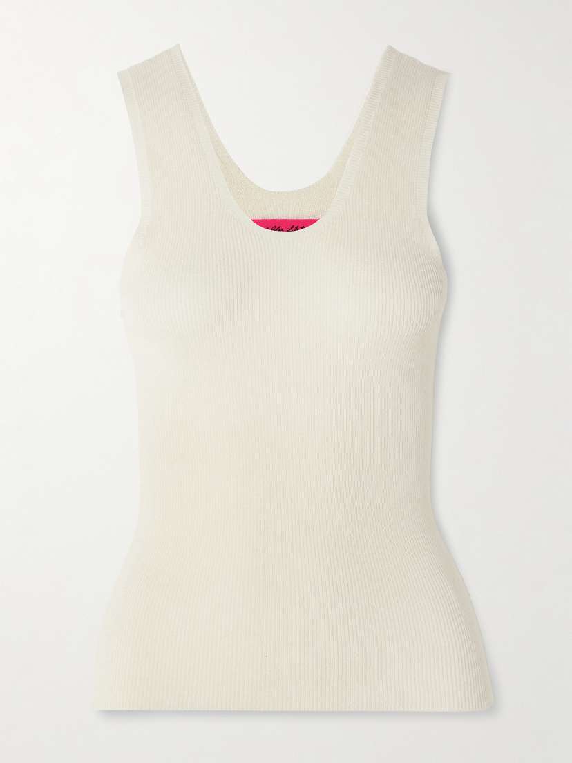 The Elder Statesman Delicash Cashmere And Silk-blend Tank
