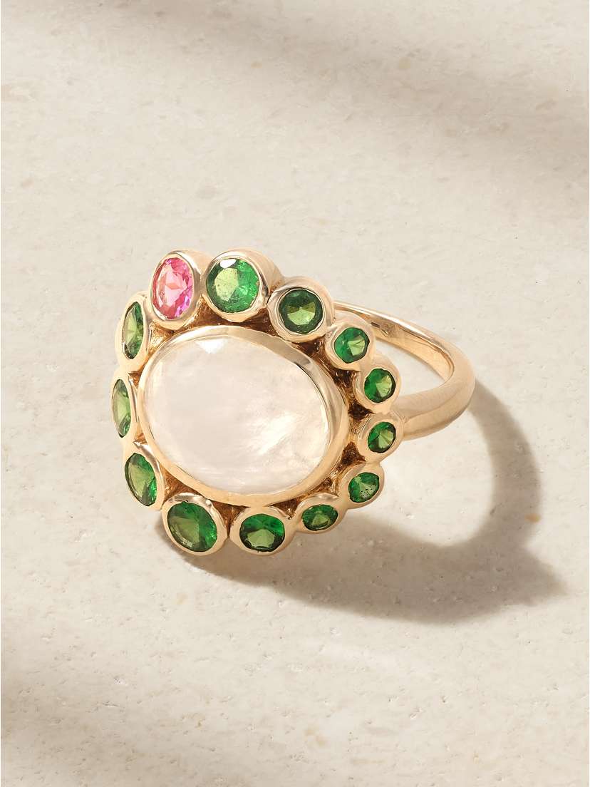Pascale Monvoisin Jasmine 9-karat Gold Multi-stone Ring
