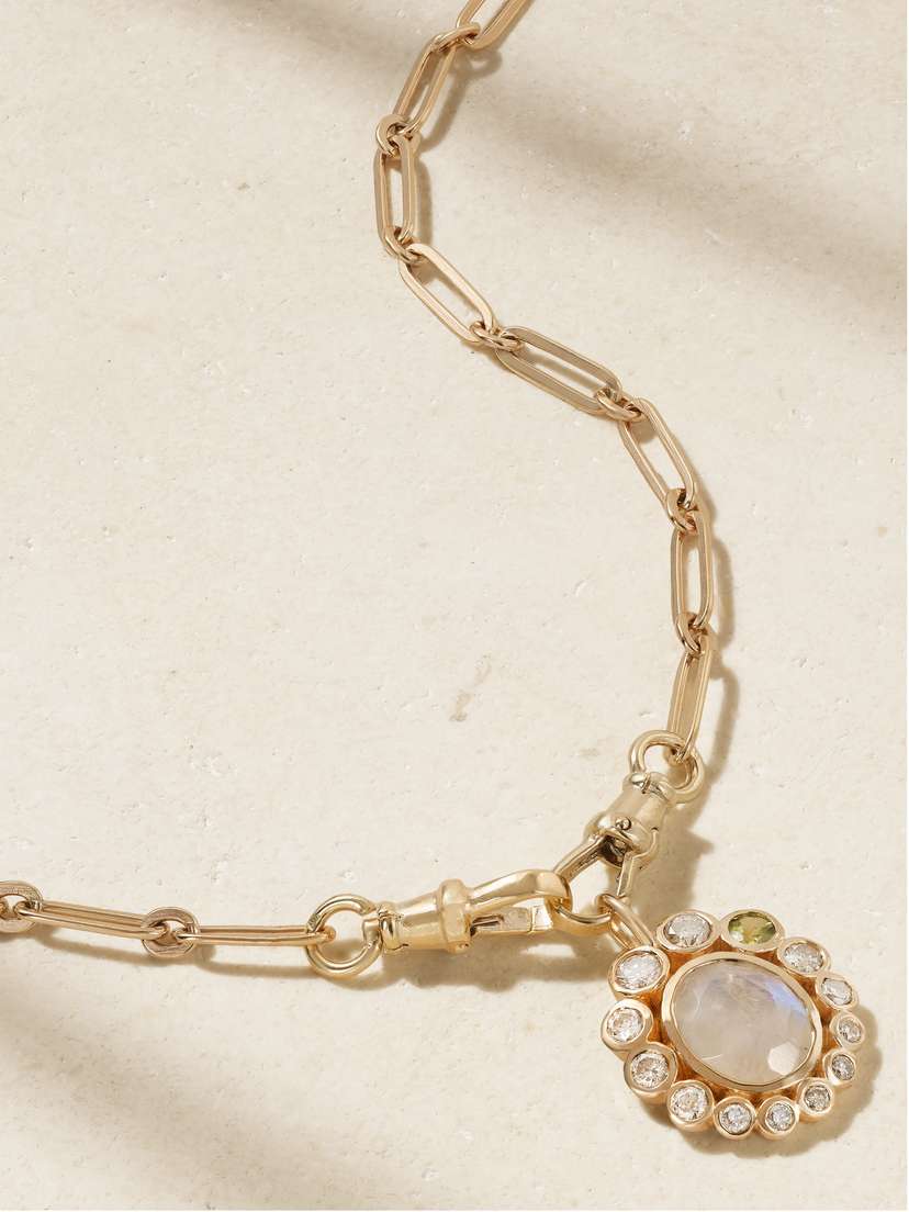 Pascale Monvoisin Jasmine 9-karat Gold Multi-stone Necklace