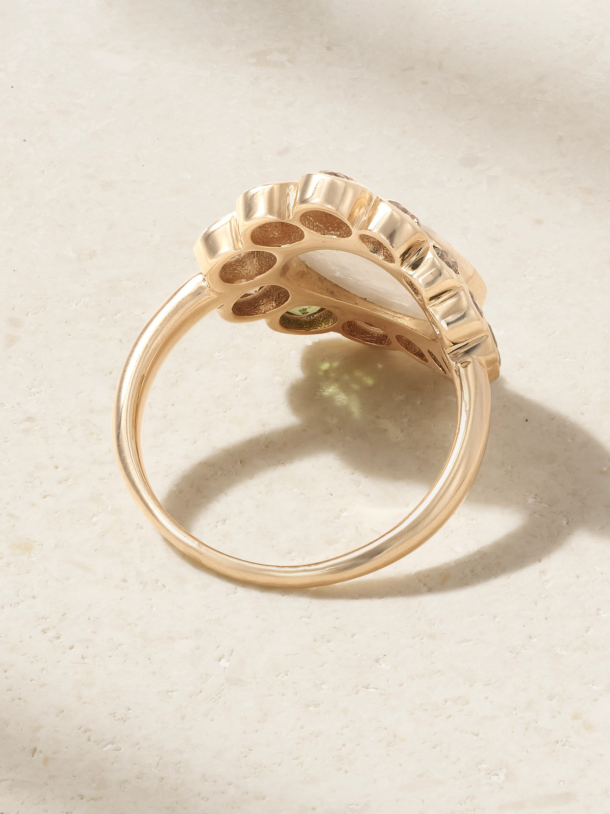 Pascale Monvoisin Jasmine 9-karat Gold Multi-stone Ring In White