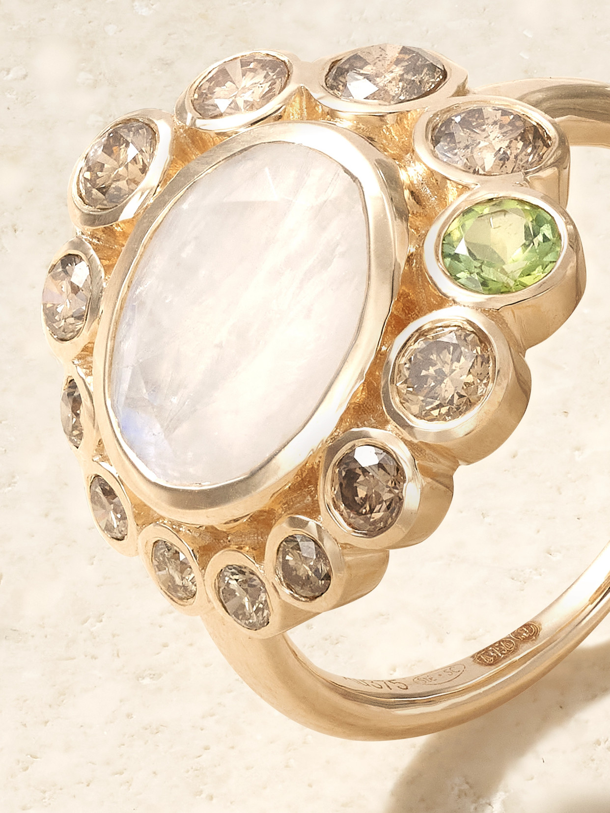 Pascale Monvoisin Jasmine 9-karat Gold Multi-stone Ring In White