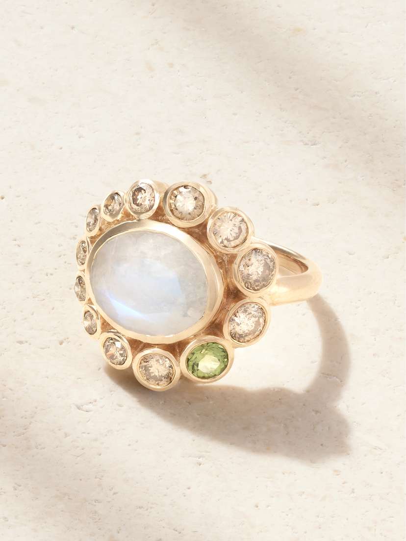 Pascale Monvoisin Jasmine 9-karat Gold Multi-stone Ring