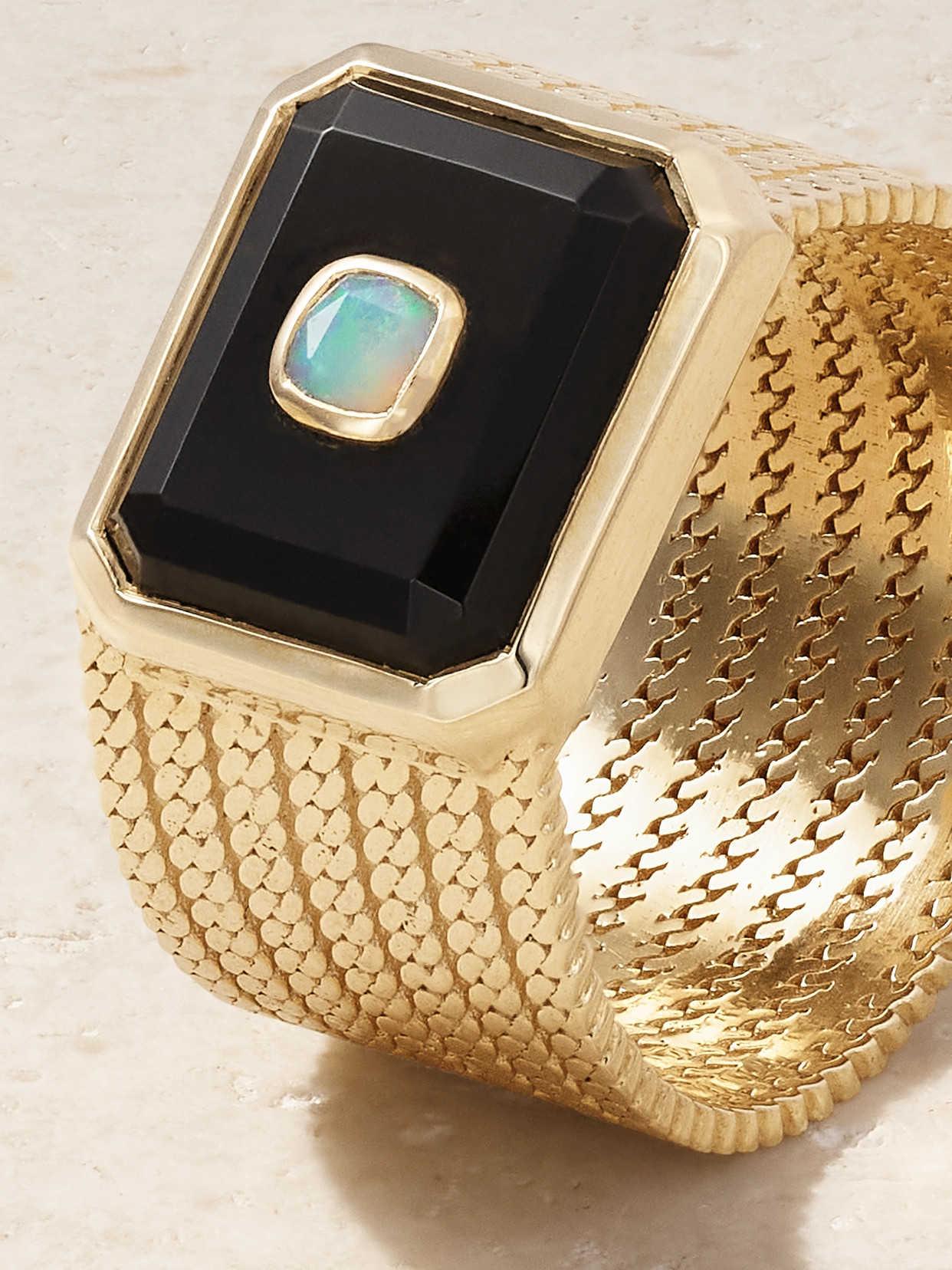 Pascale Monvoisin Anton N°2 9-karat Gold, Onyx And Opal Ring In Gold