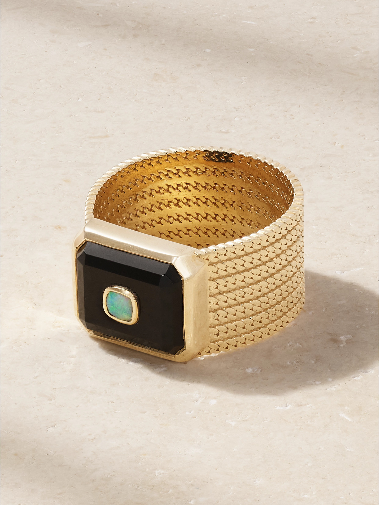 Pascale Monvoisin Anton N°2 9-karat Gold, Onyx And Opal Ring