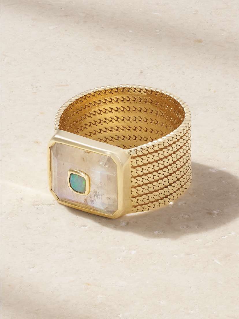 Pascale Monvoisin Anton N°2 9-karat Gold, Moonstone And Opal Ring