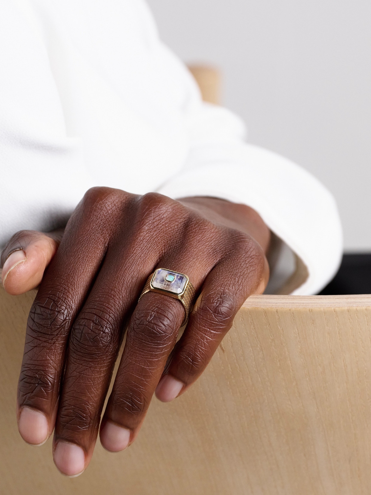 Pascale Monvoisin Anton N°2 9-karat Gold, Moonstone And Opal Ring In Gold
