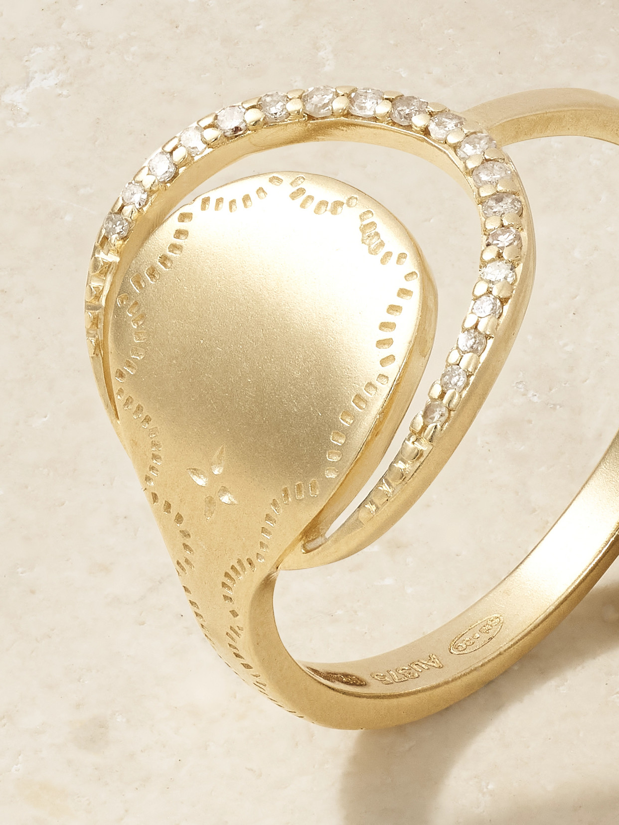 Pascale Monvoisin Rio 9-karat Gold Diamond Ring In Gold