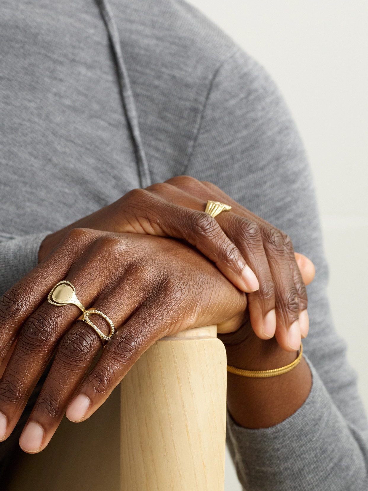 Pascale Monvoisin Rio 9-karat Gold Diamond Ring In Gold