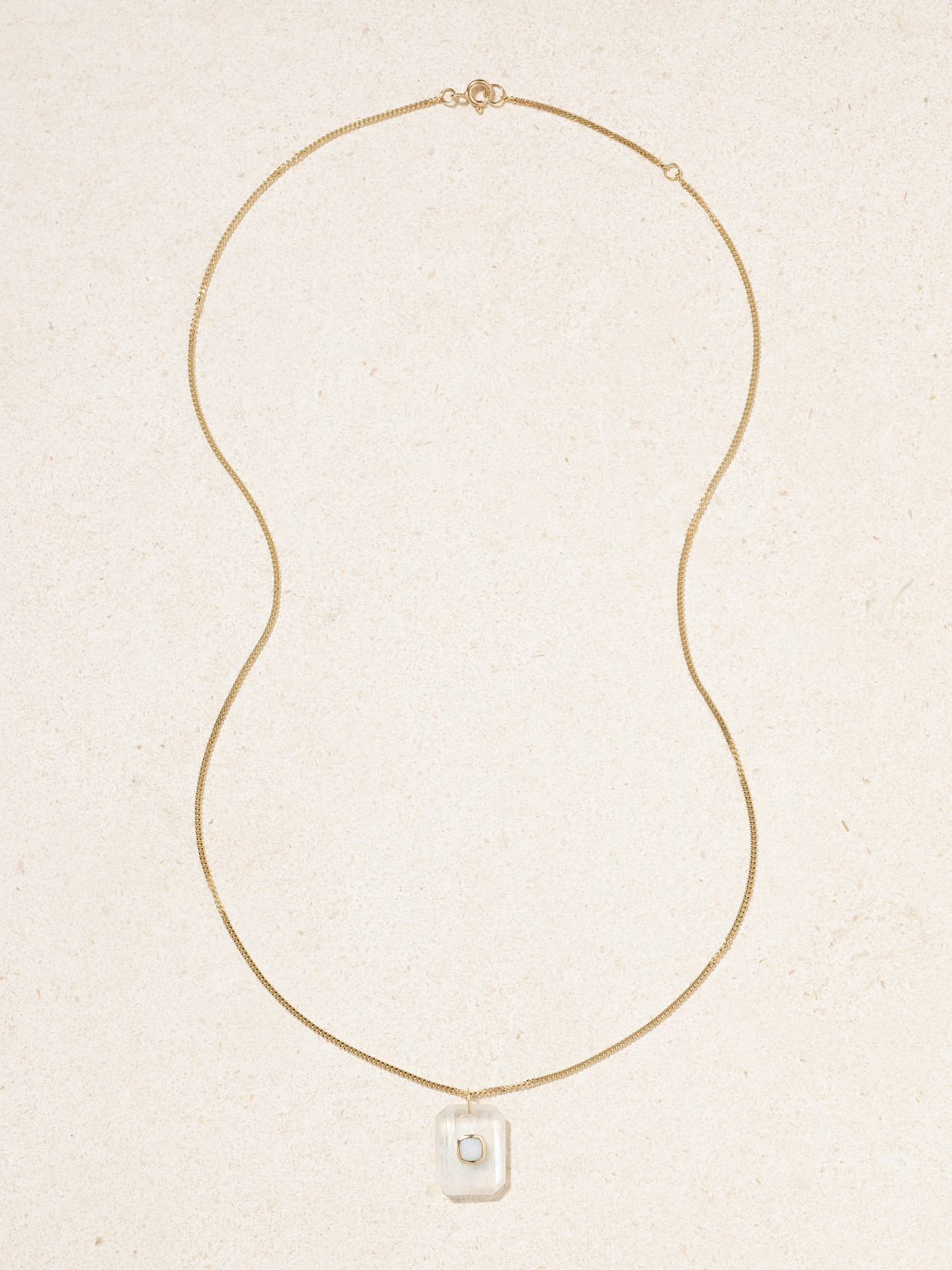 Pascale Monvoisin Anton N°2 9-karat Gold, Opal And Moonstone Necklace In Gold