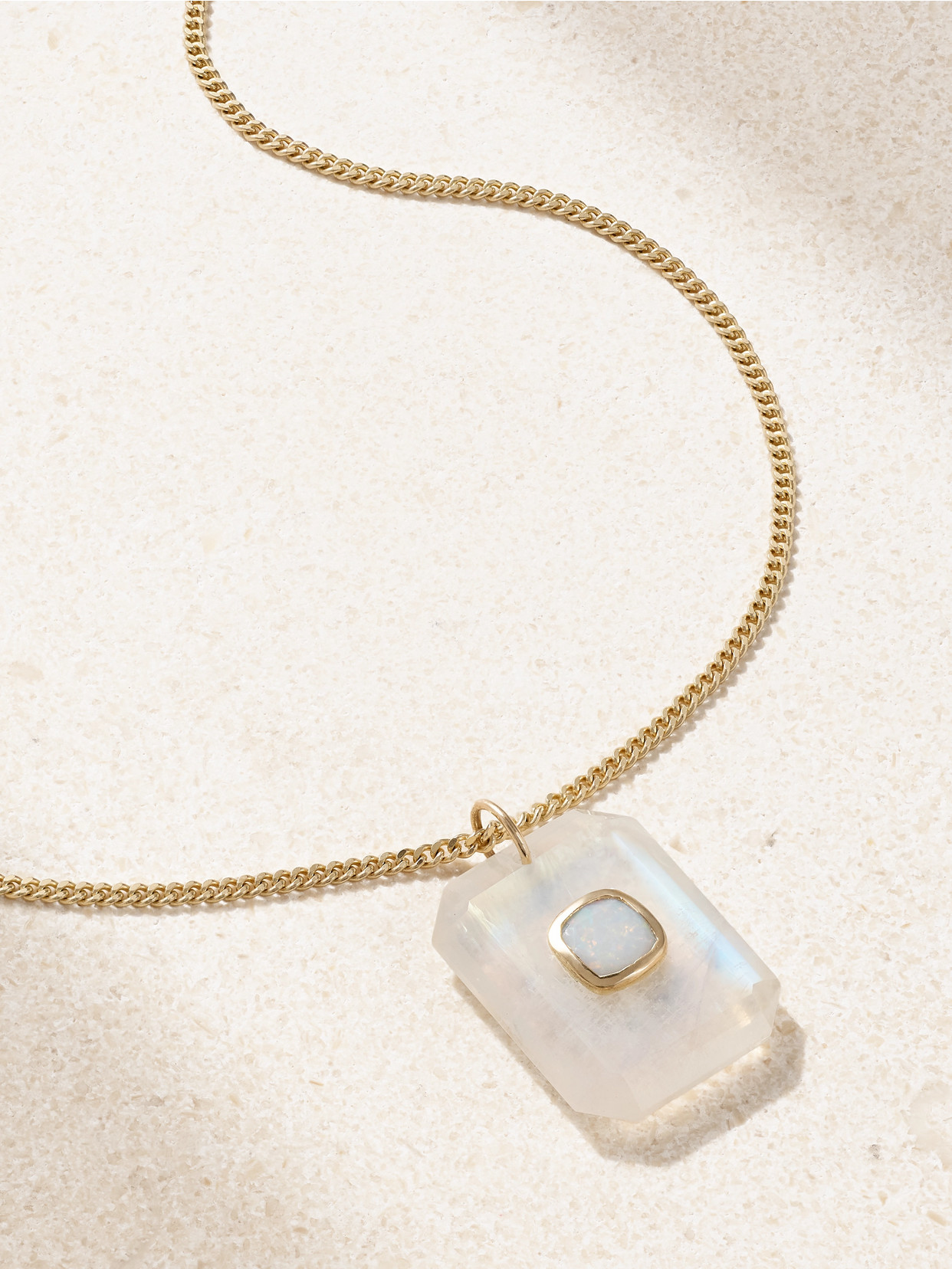 Pascale Monvoisin Anton N°2 9-karat Gold, Opal And Moonstone Necklace