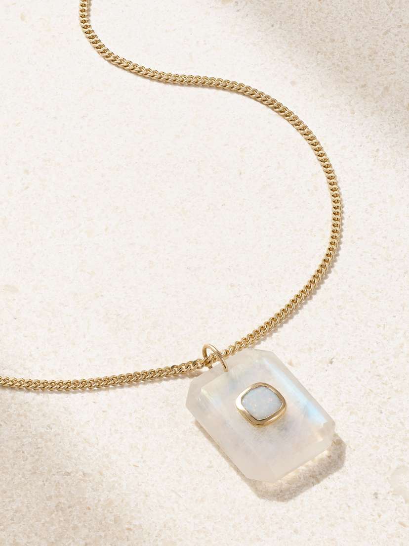 Pascale Monvoisin Anton N°2 9-karat Gold, Opal And Moonstone Necklace