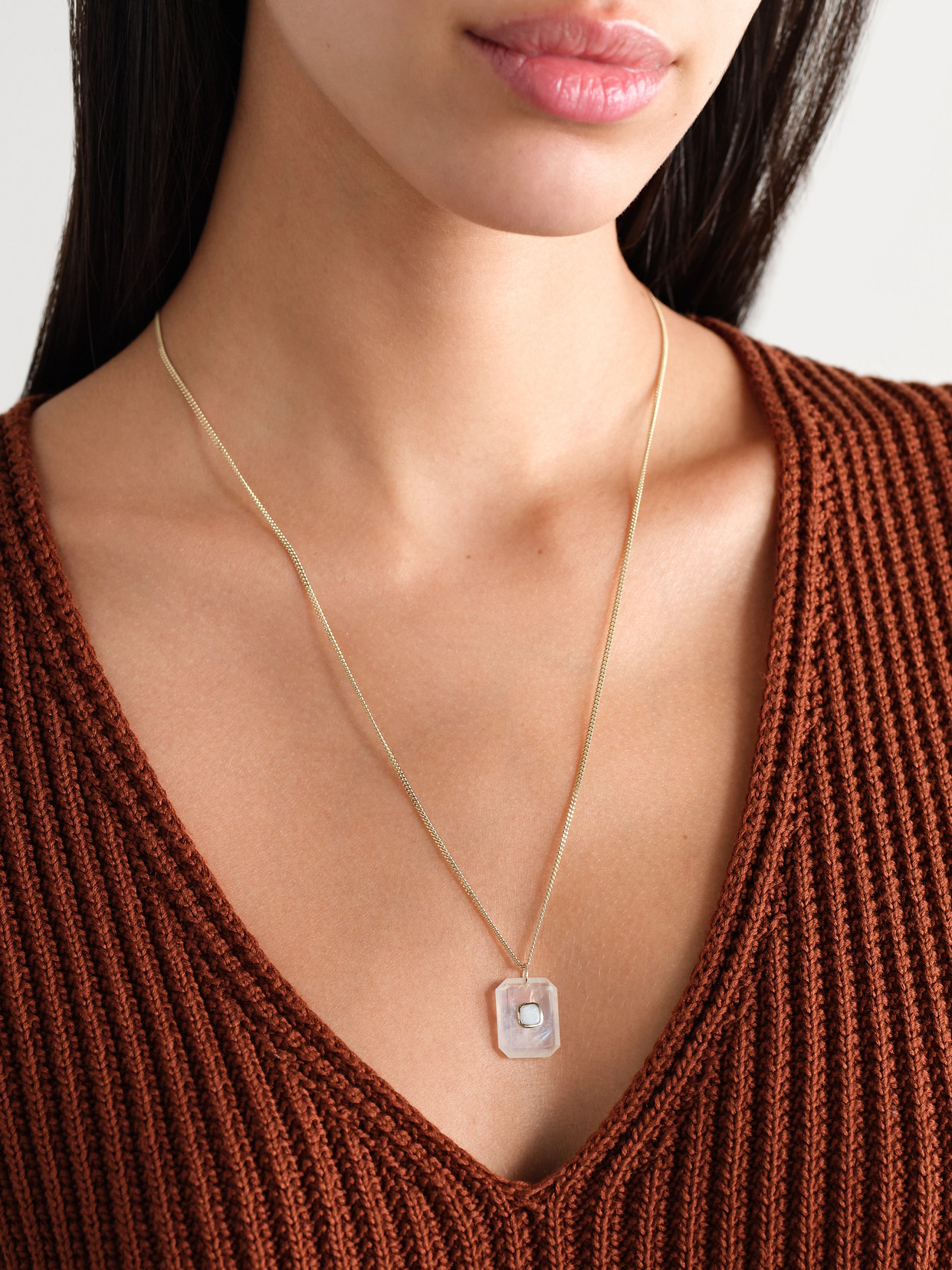 Pascale Monvoisin Anton N°2 9-karat Gold, Opal And Moonstone Necklace In Gold