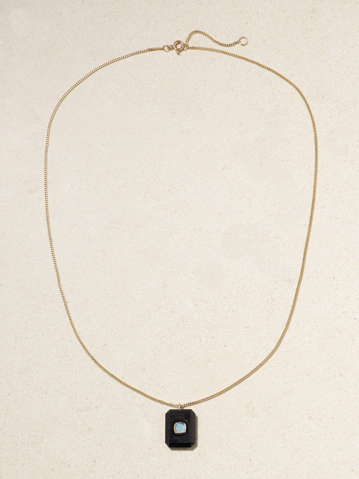 Pascale Monvoisin Anton N°2 9-karat Gold, Onyx And Opal Necklace In Black