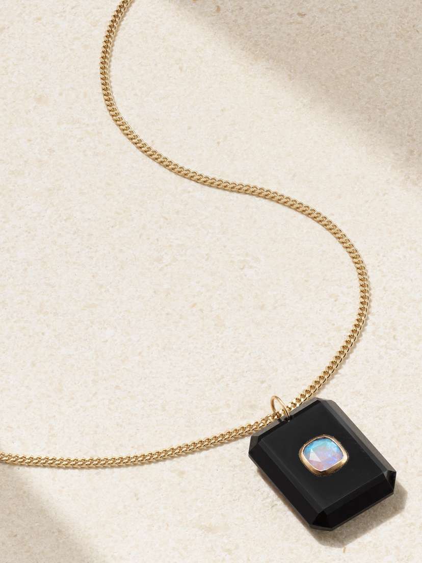 Pascale Monvoisin Anton N°2 9-karat Gold, Onyx And Opal Necklace