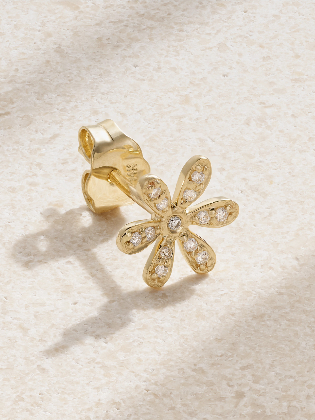 Sydney Evan - Daisy 14-karat Gold Diamond Single Earring - One size