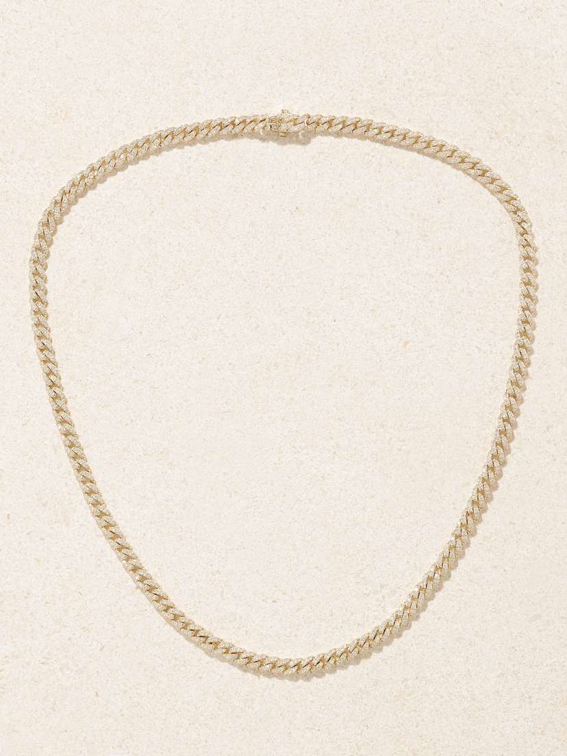 Sydney Evan 14-karat Gold Diamond Necklace