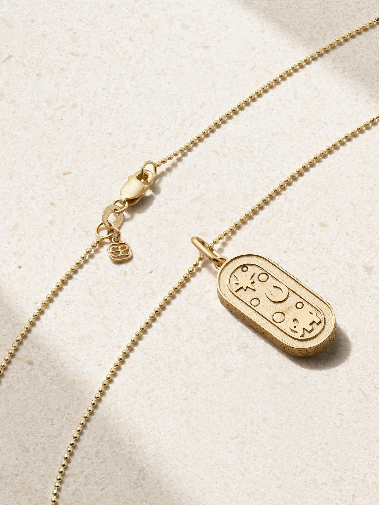 Sydney Evan Iconography 14-karat Gold Diamond, Opal And Sapphire Necklace In Gold