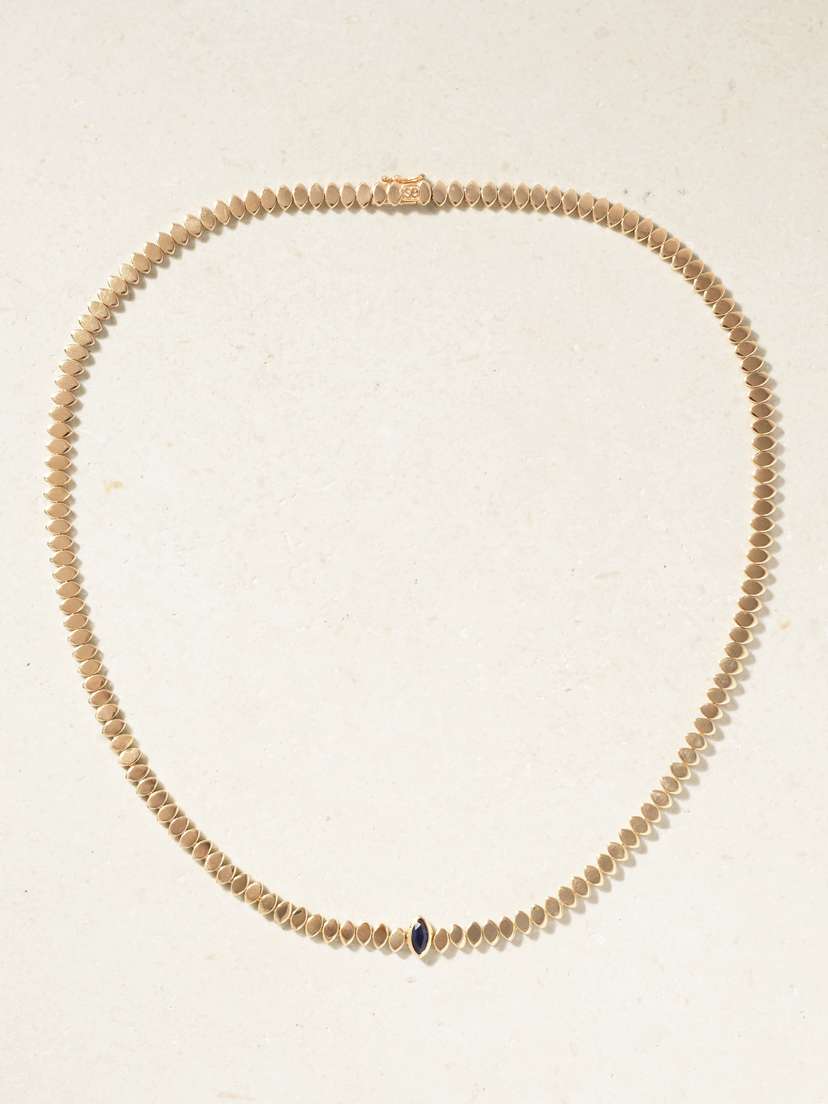 Sydney Evan 14-karat Gold Sapphire Necklace