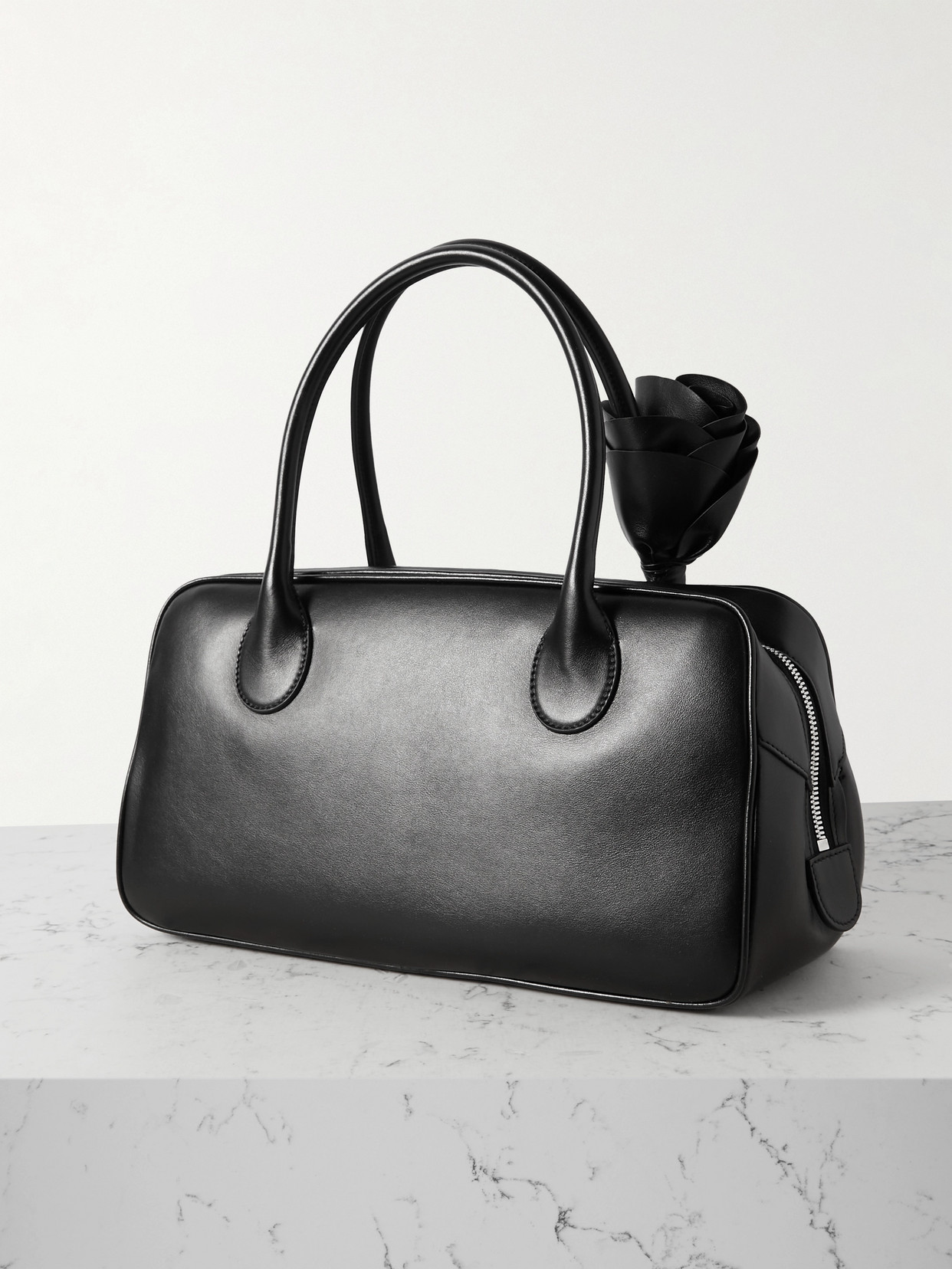 Magda Butrym Appliquéd Leather Tote In Black