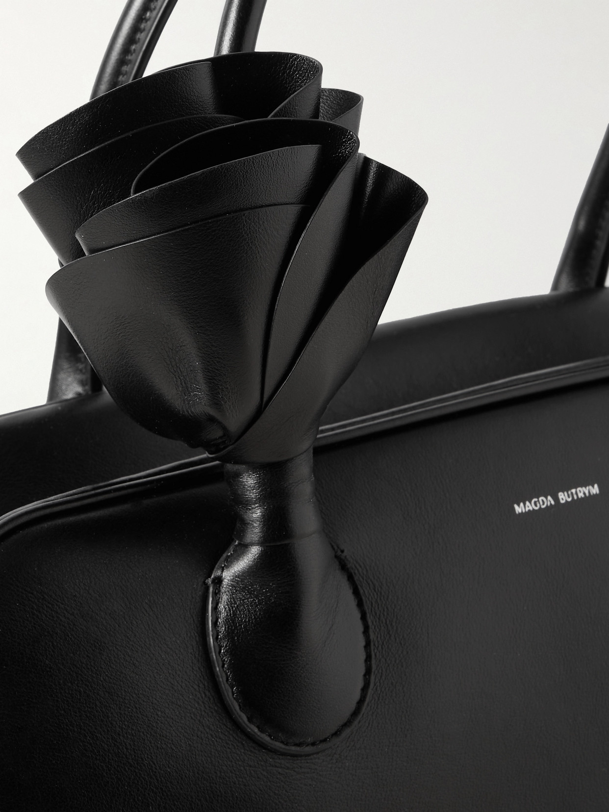 Magda Butrym Appliquéd Leather Tote In Black