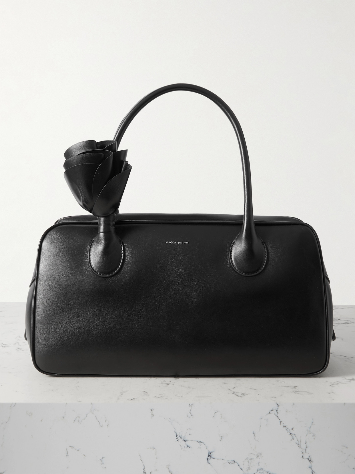 Magda Butrym Appliquéd Leather Tote In Black