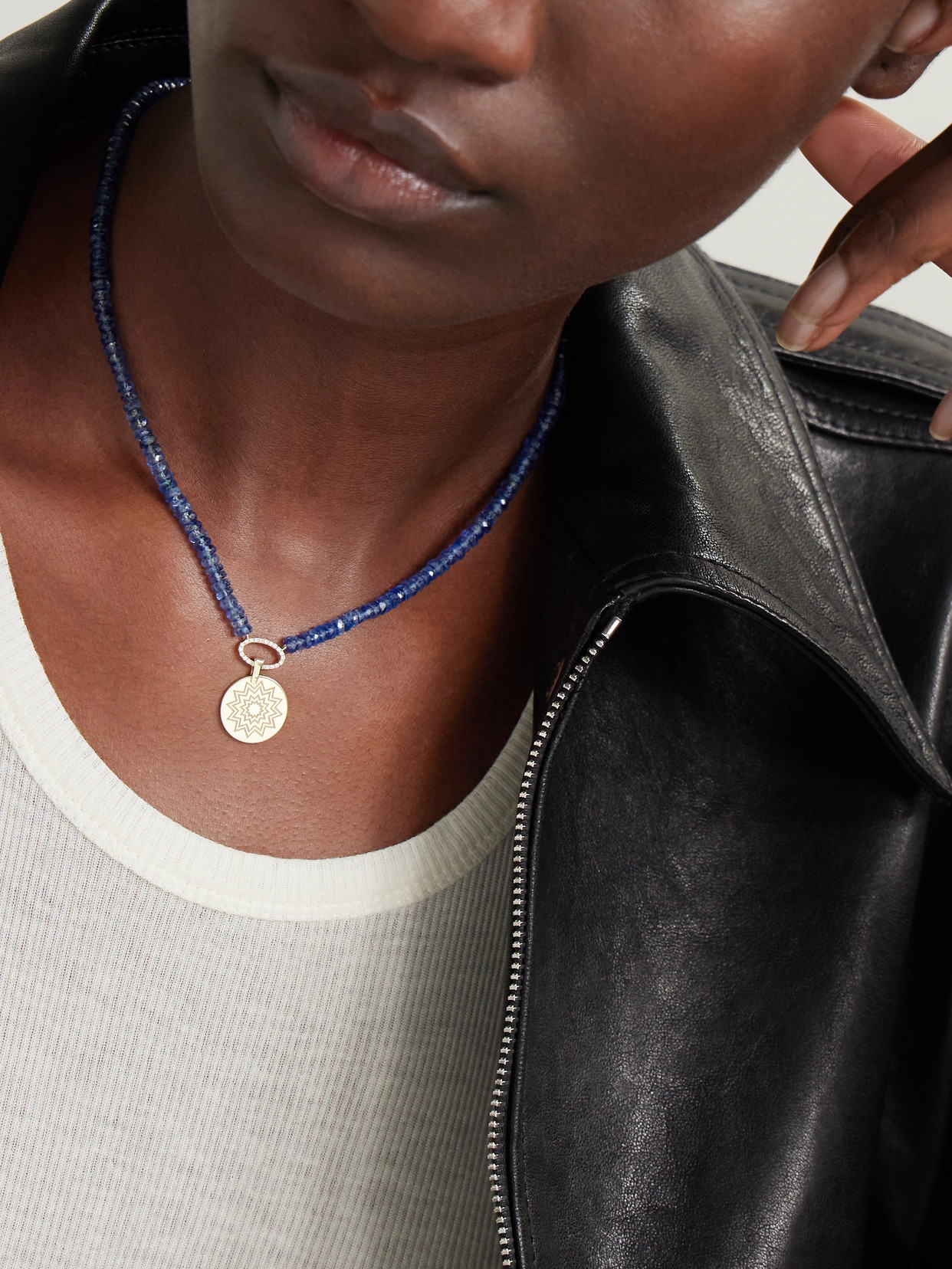 Diane Kordas 14-karat Gold, Kyanite And Diamond Necklace In Gold