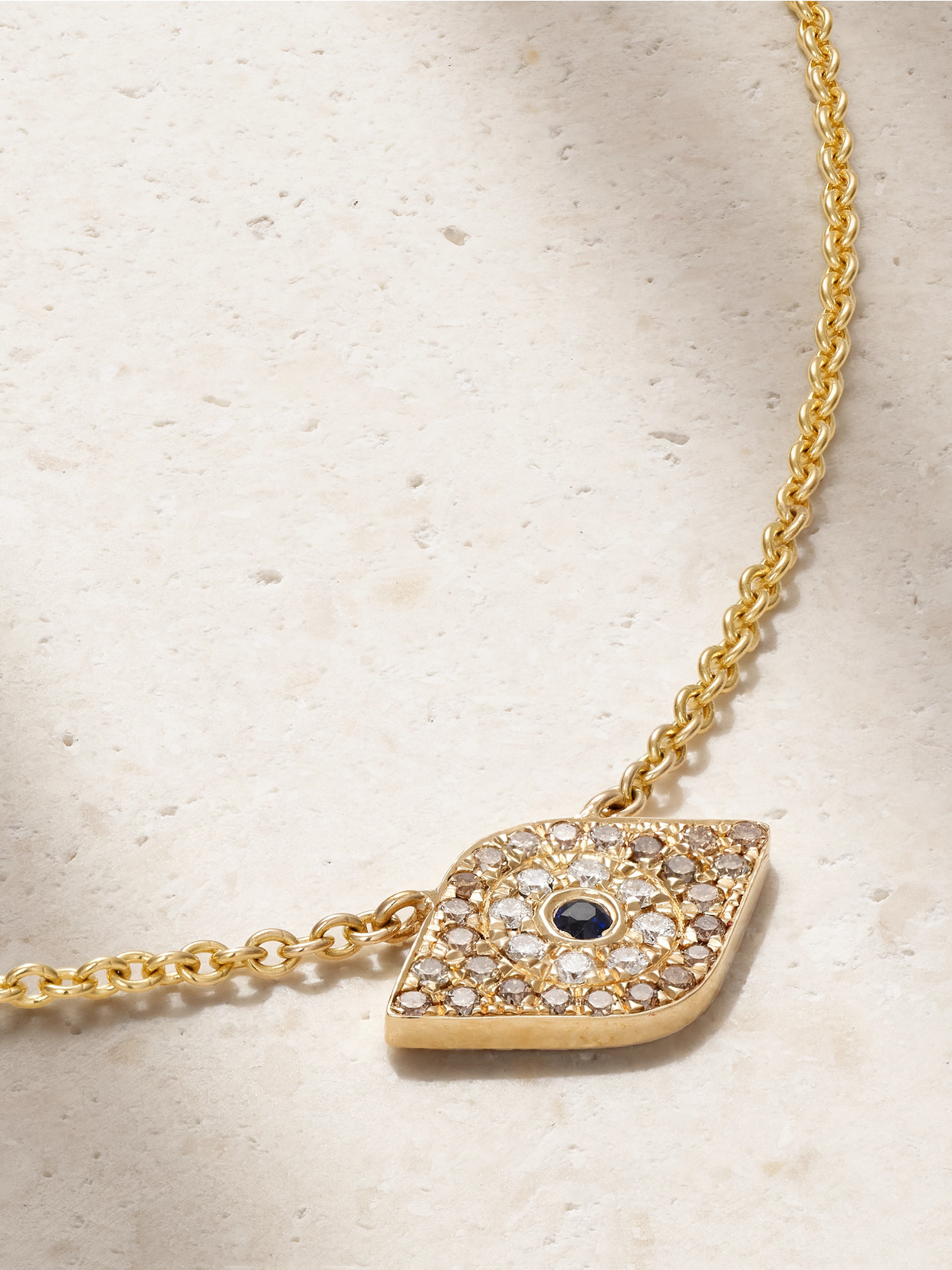 Diane Kordas Evil Eye 14-karat Gold Diamond Anklet In Gold