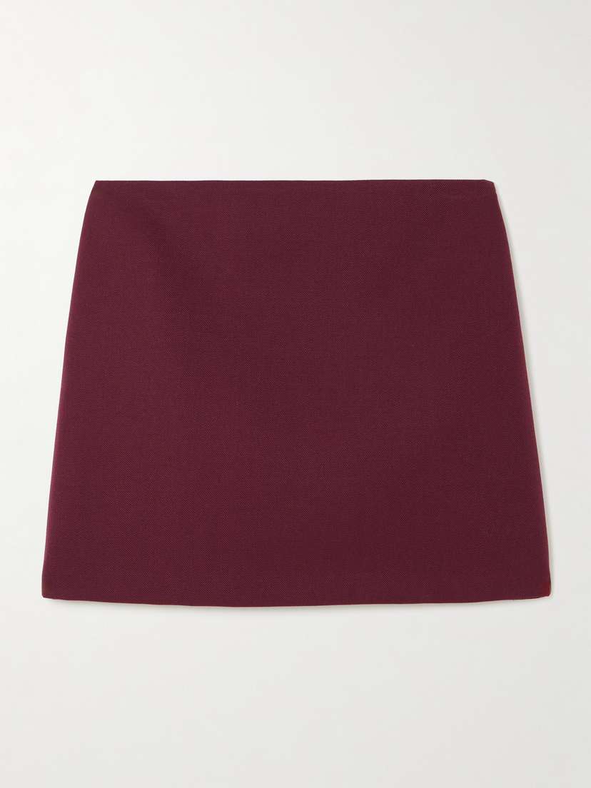 Veronica de Piante Cecily Wool-twill Mini Skirt