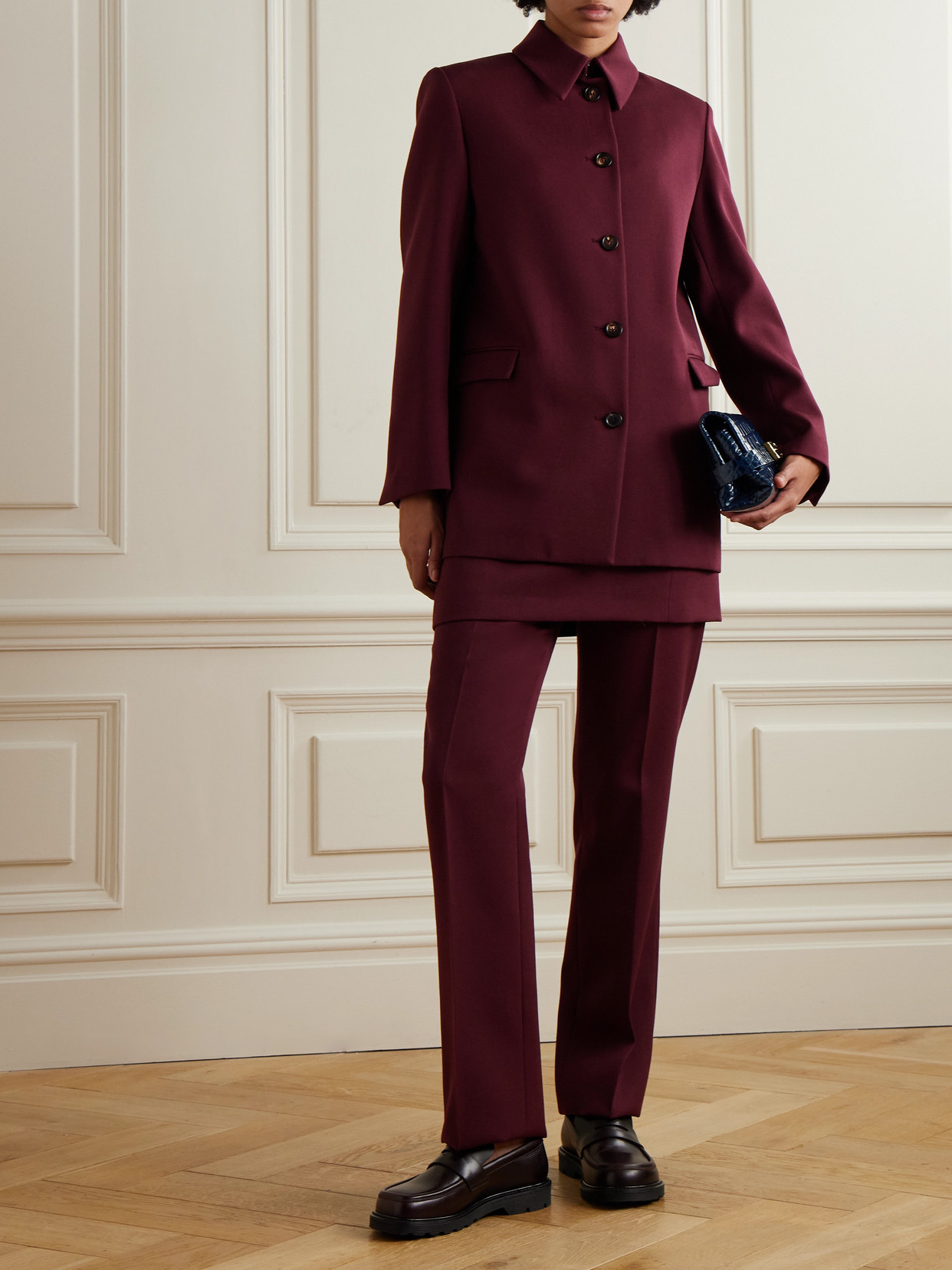 VERONICA DE PIANTE KLARA WOOL-TWILL JACKET