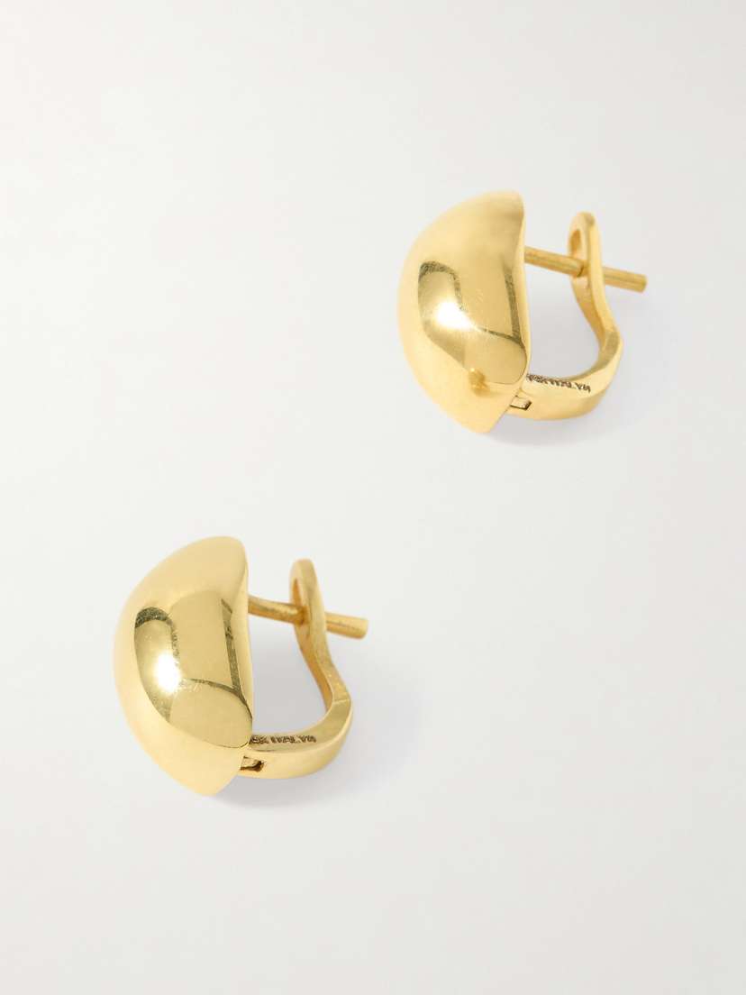 Loren Stewart Puff 14-karat Gold Hoop Earrings