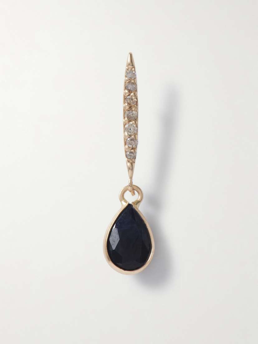 Loren Stewart Deco Spear 14-karat Gold, Diamond And Onyx Single Earring