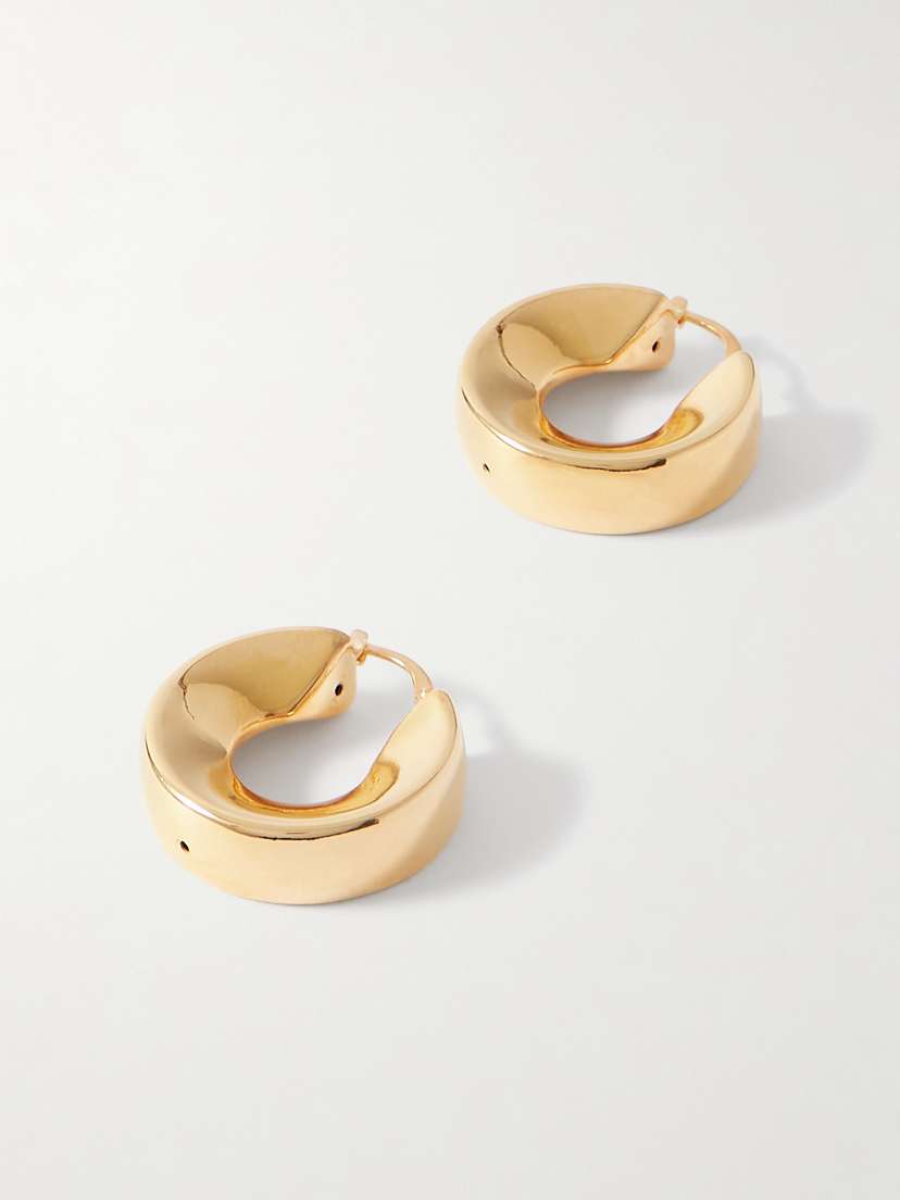 Loren Stewart Mod Gold-tone Hoop Earrings