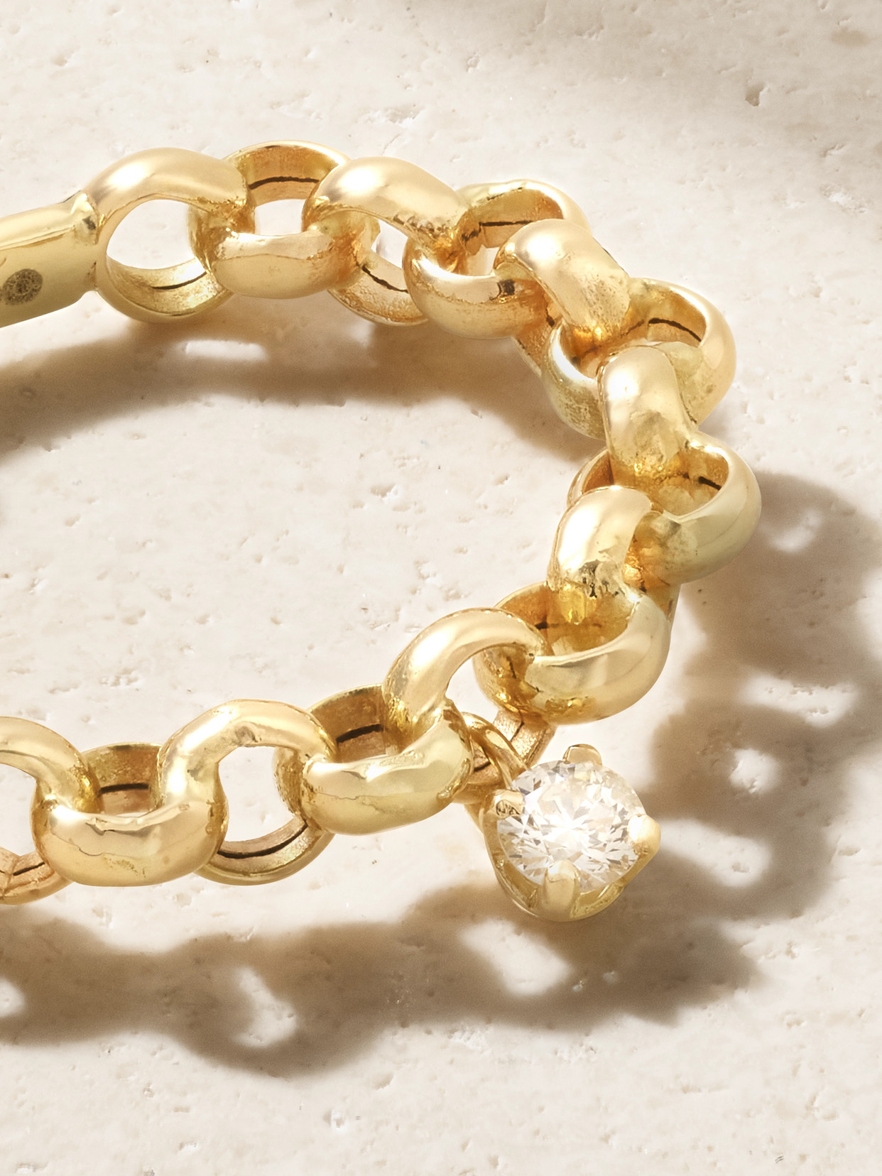 Yvonne Léon Jaseron Flottant 18-karat Gold Diamond Ring In Gold