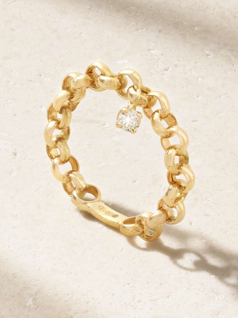 Yvonne Léon Jaseron Flottant 18-karat Gold Diamond Ring