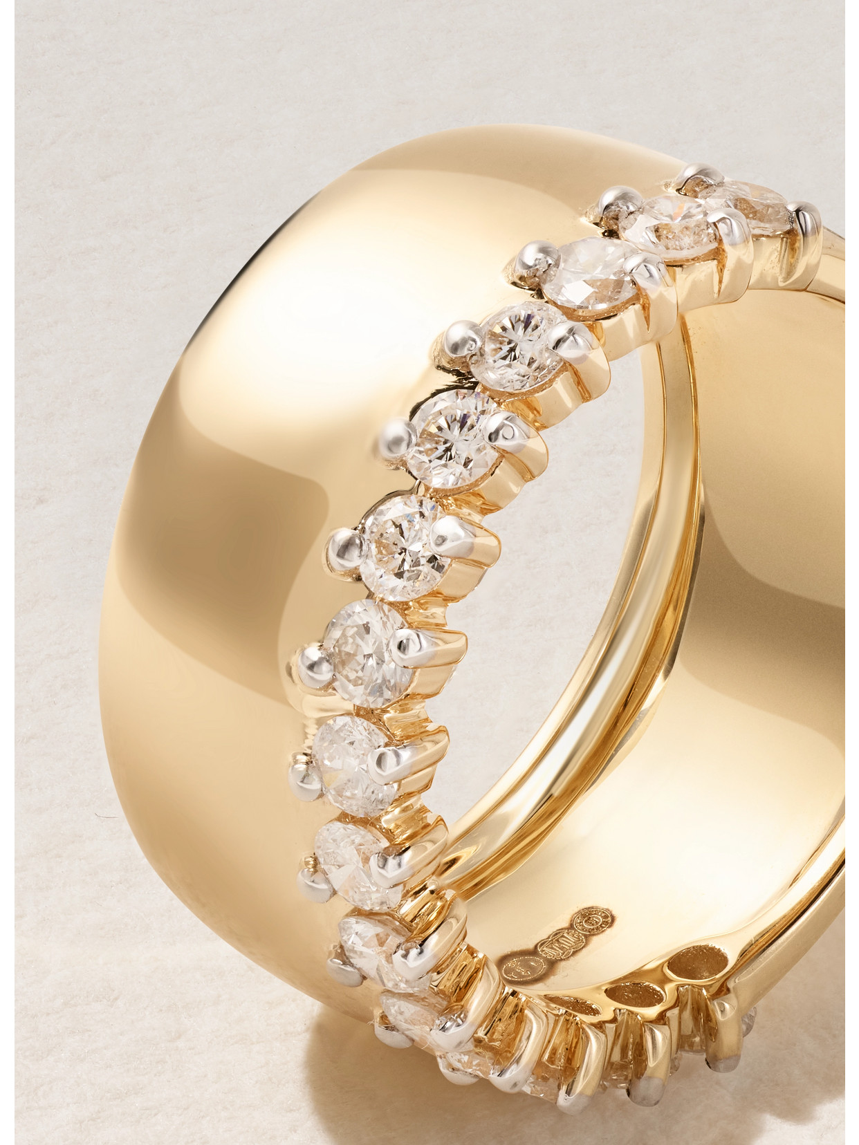 Yvonne Léon Grignotée 18-karat Gold Diamond Ring In Gold