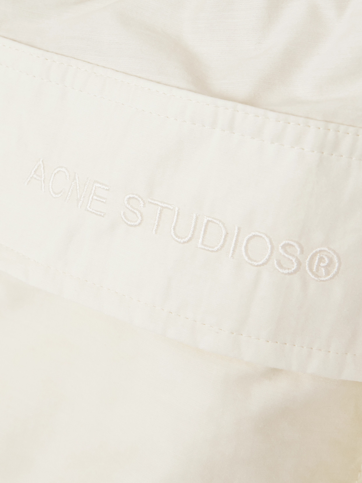 Acne Studios Off-white Relaxed Fit Trousers In White