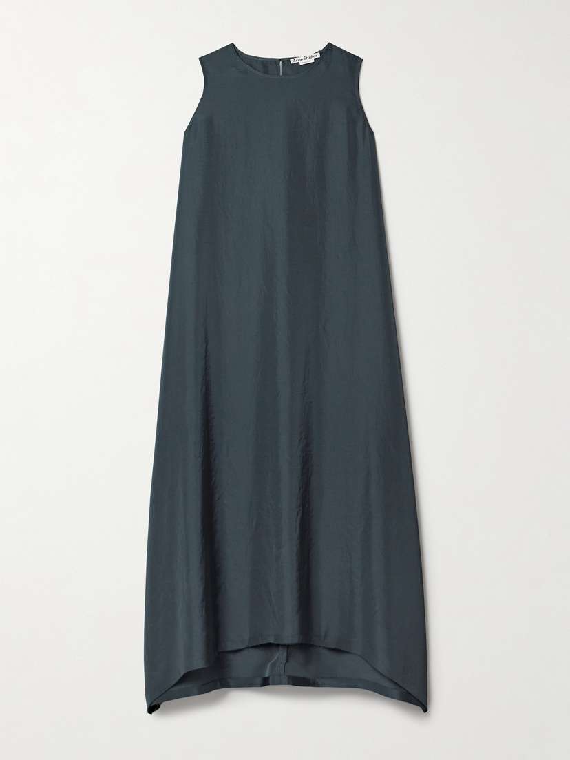 Acne Studios Crinkled-satin Midi Dress