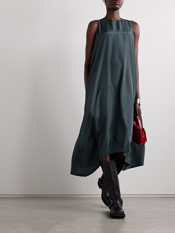 Acne Studios Crinkled-satin midi dress