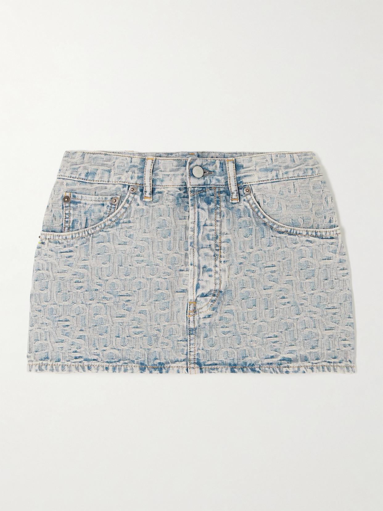 Acne Studios - Denim-jacquard Mini Skirt - Blue