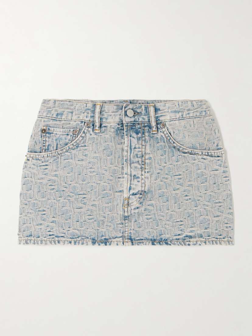 Acne Studios Denim-jacquard Mini Skirt