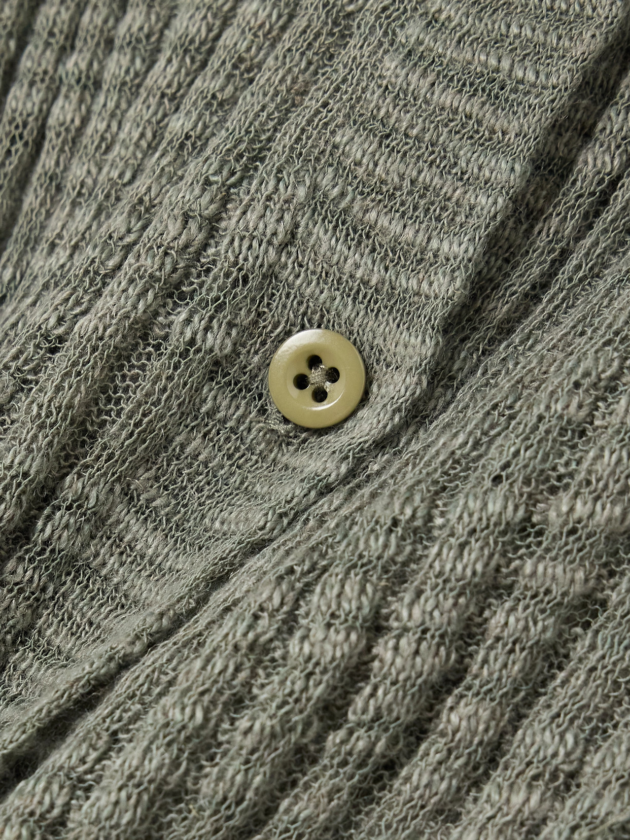 Acne Studios Linen-blend Cardigan In Green