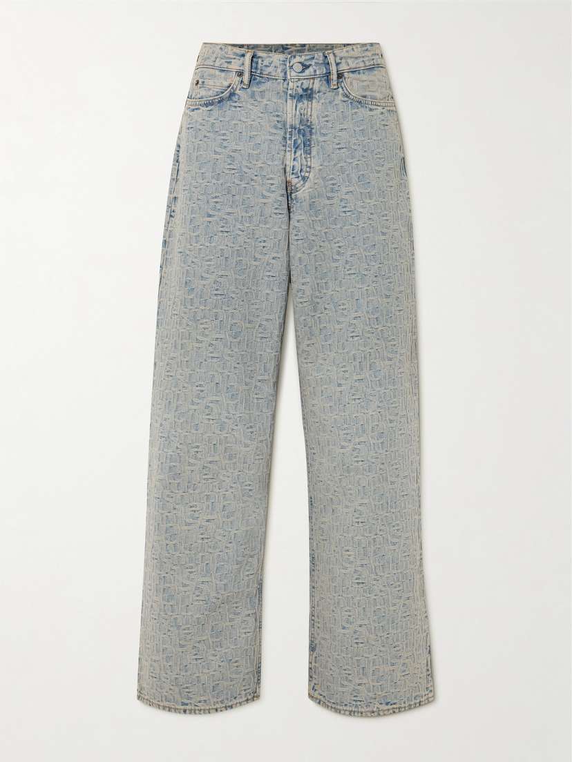 Acne Studios 1981 Denim-jacquard Low-rise Wide-leg Jeans