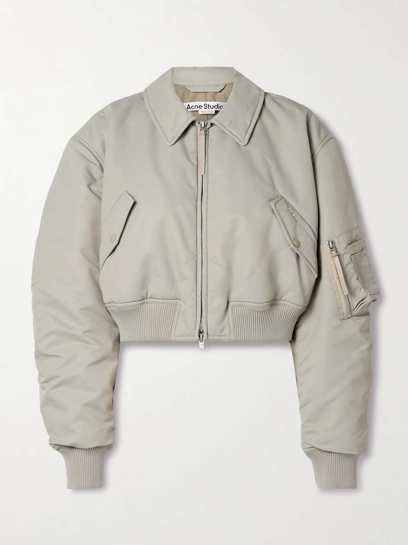 Acne Studios Ruched Padded Shell Bomber Jacket