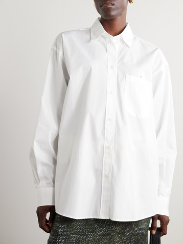Acne Studios Embroidered cotton-poplin shirt