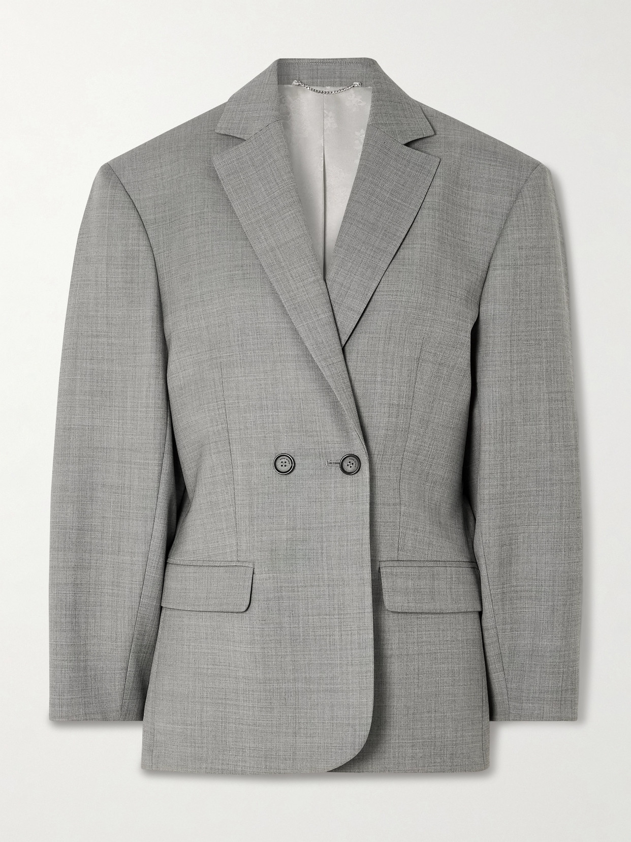 Magda Butrym - Double-breasted Wool-blend Blazer - Gray