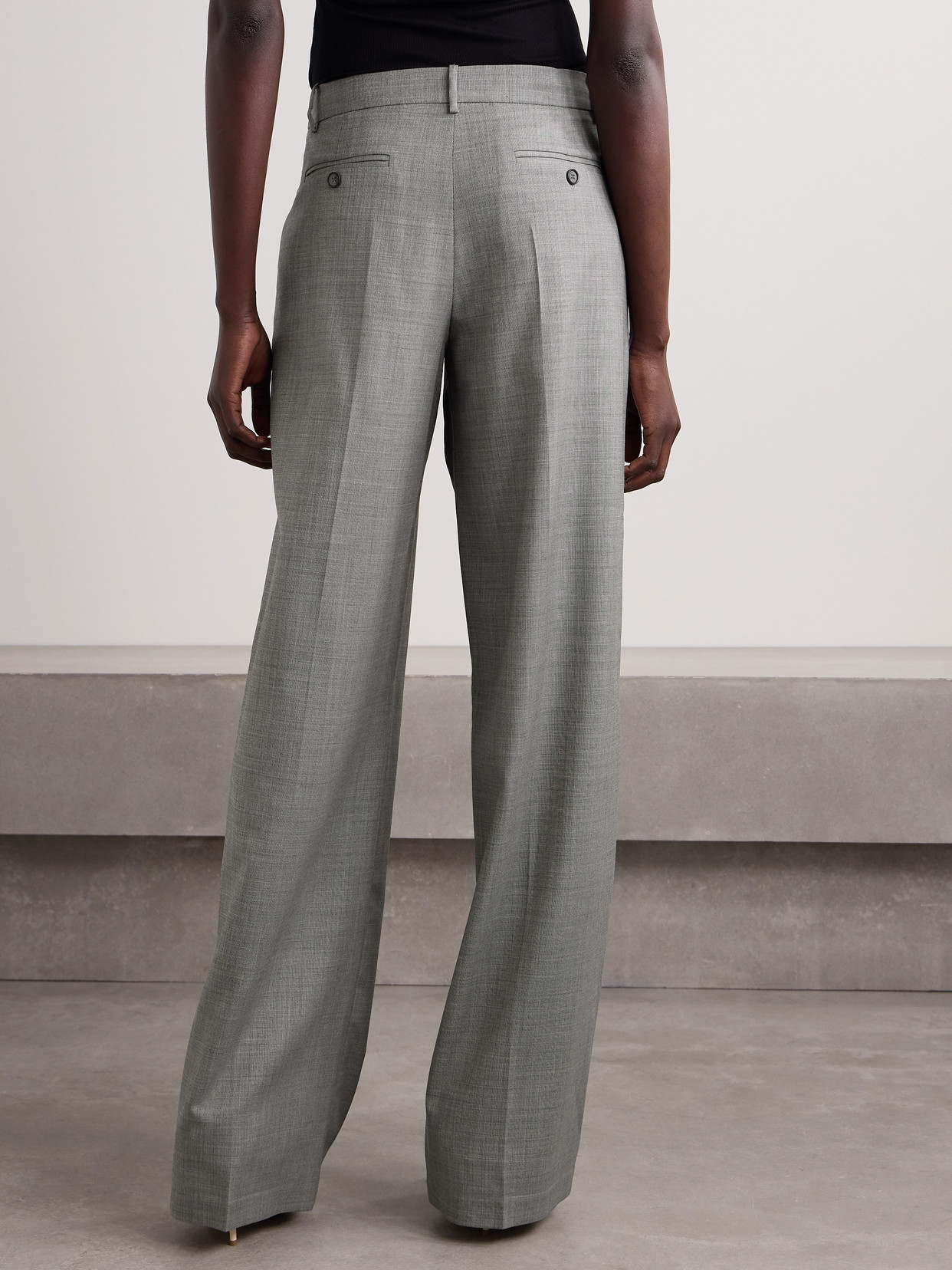 Magda Butrym Wool-blend Tailored Trousers In Gray