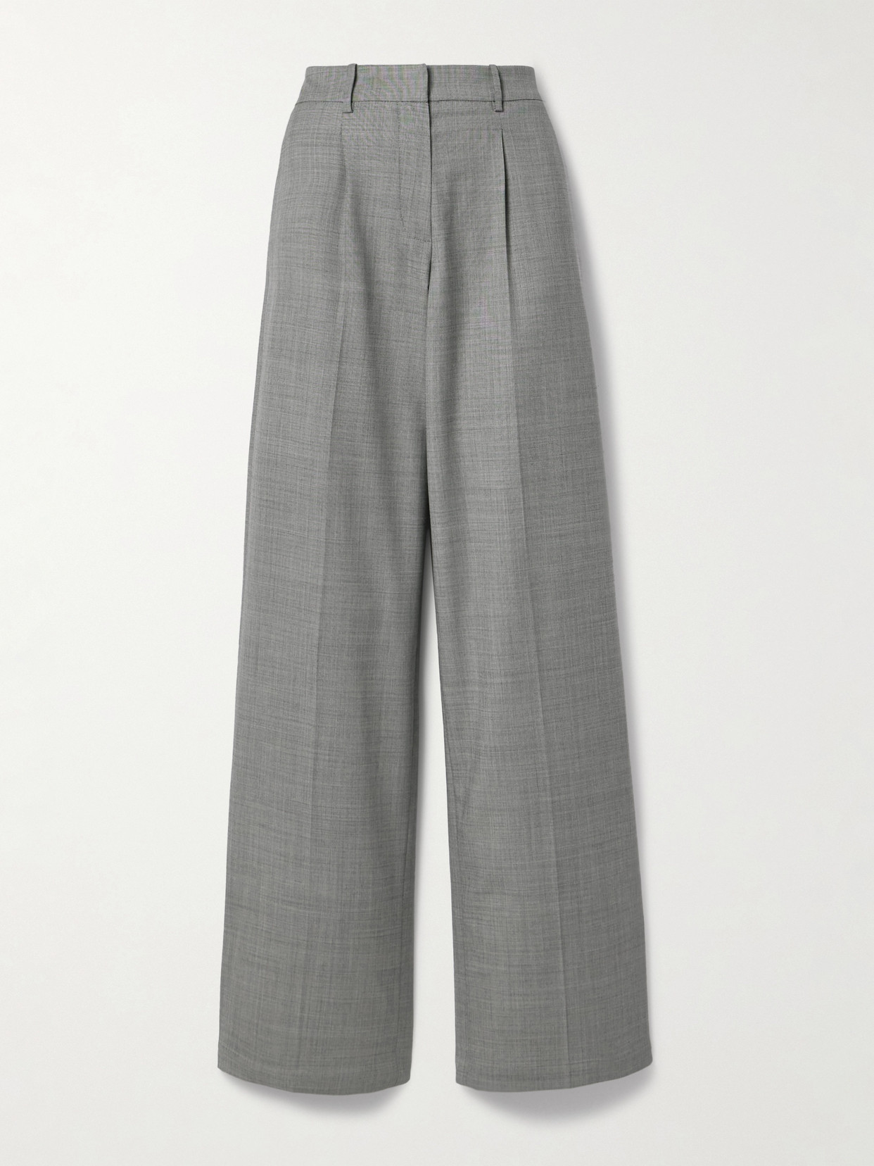 Magda Butrym - Pleated Wool-blend Pants - Gray